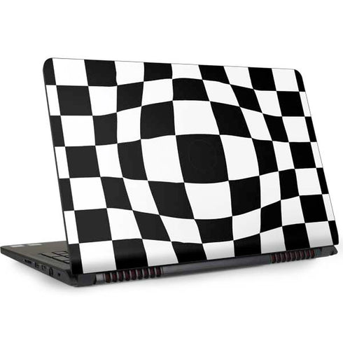 Black and White Zoomed Checkerboard Dell Inspiron Skin