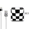 Black and White Zoomed Checkerboard iPad Charger (10W USB) Skin
