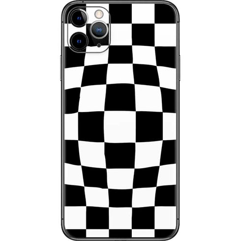 Black and White Zoomed Checkerboard iPhone 11 Pro Max Skin