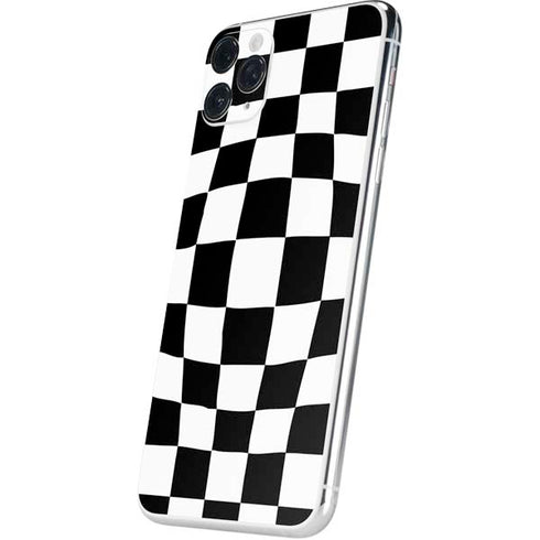 Black and White Zoomed Checkerboard iPhone 11 Pro Max Skin