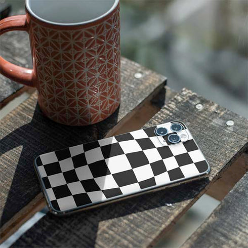 Black and White Zoomed Checkerboard iPhone 11 Pro Max Skin