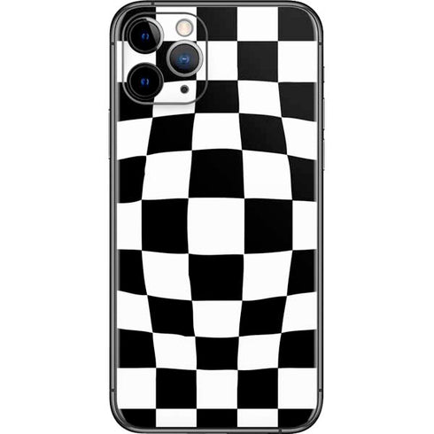 Black and White Zoomed Checkerboard iPhone 11 Pro Skin
