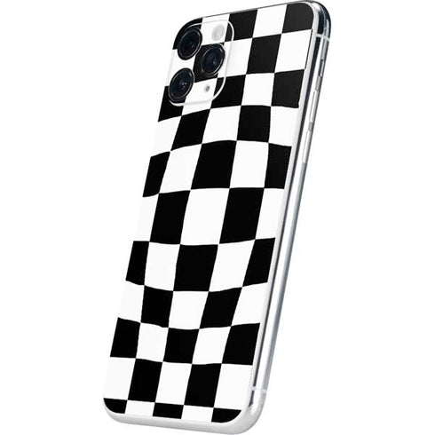 Black and White Zoomed Checkerboard iPhone 11 Pro Skin