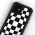 Black and White Zoomed Checkerboard iPhone 12 Mini Waterproof Case