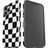 Black and White Zoomed Checkerboard iPhone 12 Pro Impact Case
