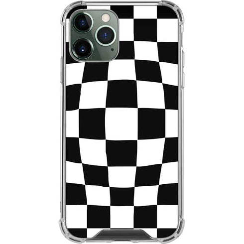 Black and White Zoomed Checkerboard iPhone 12 Pro Max Clear Case