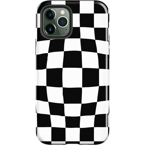 Black and White Zoomed Checkerboard iPhone 12 Pro Max Impact Case