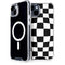 Black and White Zoomed Checkerboard iPhone 13 MagSafe Case
