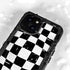Black and White Zoomed Checkerboard iPhone 13 Mini Waterproof Case