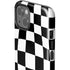 Black and White Zoomed Checkerboard iPhone 15 Impact Case