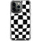 Black and White Zoomed Checkerboard iPhone 15 Pro Clear Case