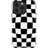 Black and White Zoomed Checkerboard iPhone 14 Pro Impact Case