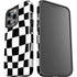 Black and White Zoomed Checkerboard iPhone 15 Pro Impact Case