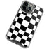 Black and White Zoomed Checkerboard iPhone 15 Pro Max Clear Case