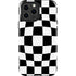 Black and White Zoomed Checkerboard iPhone 14 Pro Max Impact Case