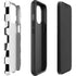 Black and White Zoomed Checkerboard iPhone 15 Pro Max Impact Case