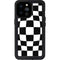 Black and White Zoomed Checkerboard iPhone 14 Pro Max Waterproof Case