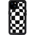 Black and White Zoomed Checkerboard iPhone 15 Plus Waterproof Case