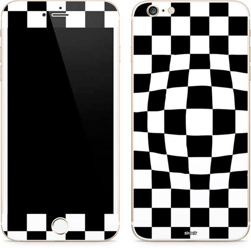 Black and White Zoomed Checkerboard iPhone 6/6s Plus Skin