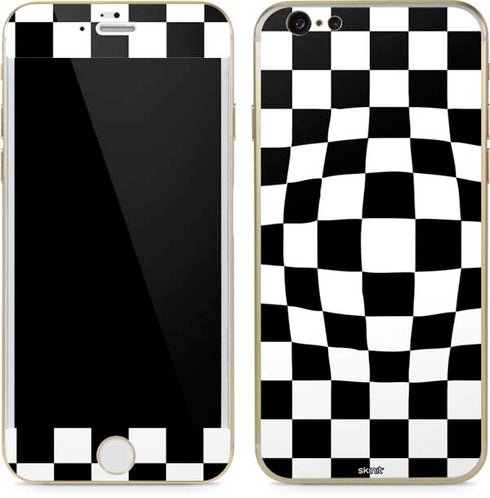 Black and White Zoomed Checkerboard iPhone 6/6s Skin