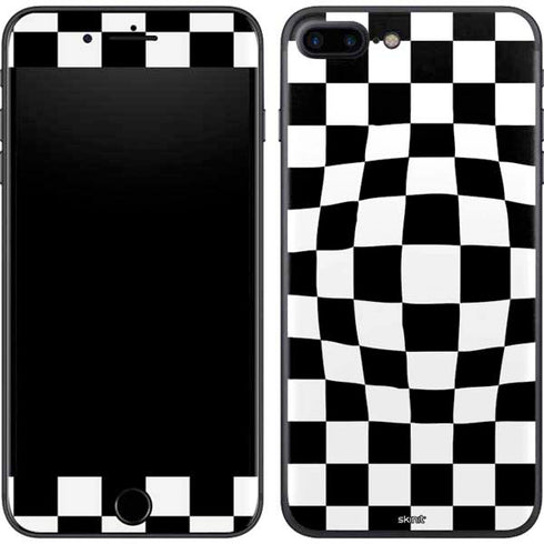 Black and White Zoomed Checkerboard iPhone 7 Plus Skin