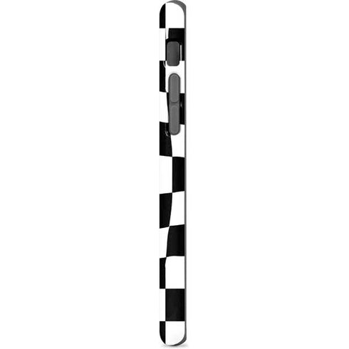 Black and White Zoomed Checkerboard iPhone 8 Pro Case