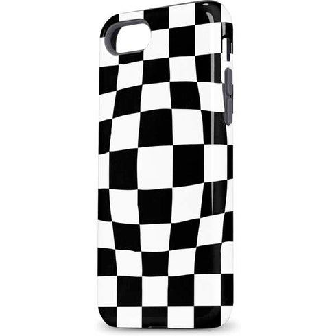 Black and White Zoomed Checkerboard iPhone 8 Pro Case