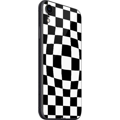 Black and White Zoomed Checkerboard iPhone SE (2nd & 3rd Gen) Skin