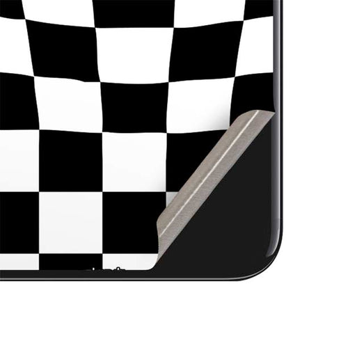 Black and White Zoomed Checkerboard iPhone SE (2nd & 3rd Gen) Skin