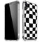Black and White Zoomed Checkerboard iPhone XR Clear Case