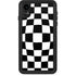 Black and White Zoomed Checkerboard iPhone XR Waterproof Case