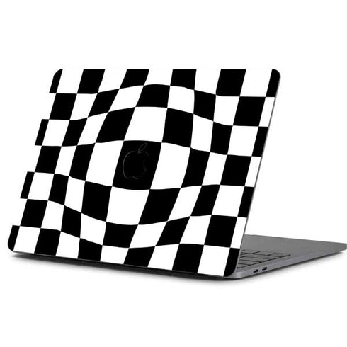 Black and White Zoomed Checkerboard Apple MacBook Pro 13-inch Skin