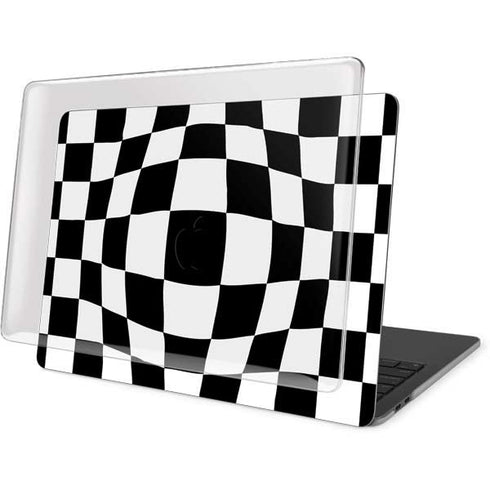 Black and White Zoomed Checkerboard MacBook Pro 15in (2016-19) Case plus Skin