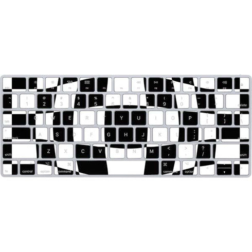 Black and White Zoomed Checkerboard Magic Keyboard Skin
