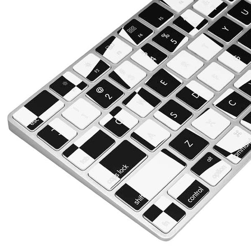 Black and White Zoomed Checkerboard Magic Keyboard Skin