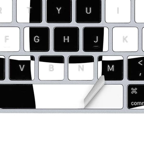 Black and White Zoomed Checkerboard Magic Keyboard Skin