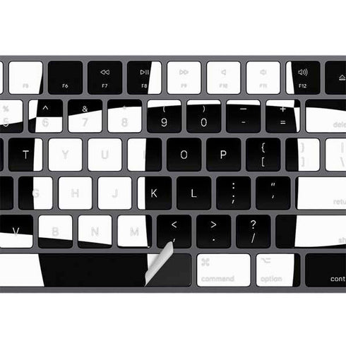 Black and White Zoomed Checkerboard Magic Keyboard with Numeric Keypad Skin