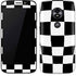 Black and White Zoomed Checkerboard Moto E5 Play Skin