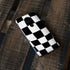 Black and White Zoomed Checkerboard Moto E5 Plus Skin