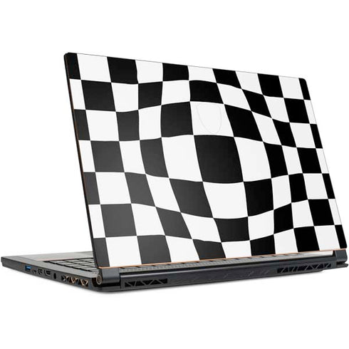 Black and White Zoomed Checkerboard MSI GS65 Stealth Laptop Skin