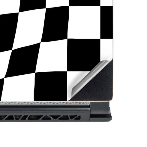 Black and White Zoomed Checkerboard MSI GS65 Stealth Laptop Skin