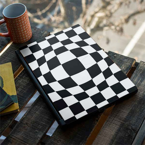 Black and White Zoomed Checkerboard MSI GS65 Stealth Laptop Skin