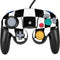 Black and White Zoomed Checkerboard Nintendo GameCube Controller Skin