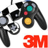 Black and White Zoomed Checkerboard Nintendo GameCube Controller Skin