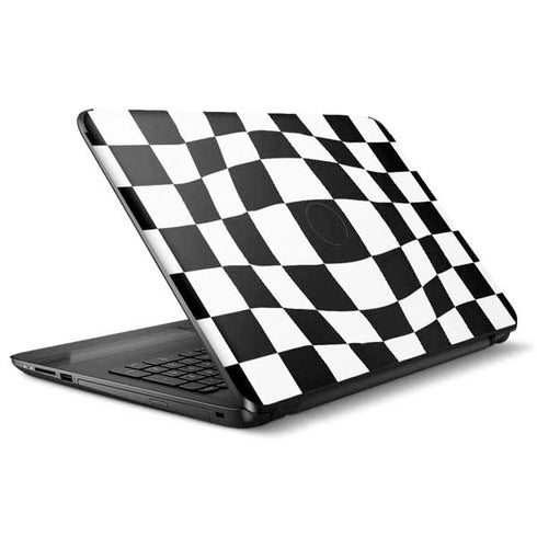Black and White Zoomed Checkerboard HP Notebook Skin