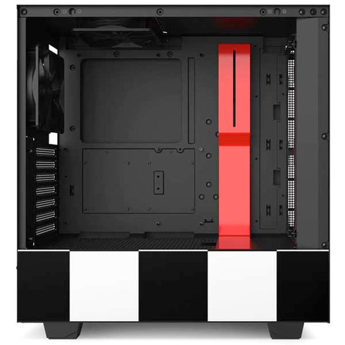 Black and White Zoomed Checkerboard NZXT H510 Compact ATX Mid-Tower Case Skin
