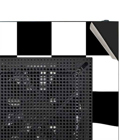 Black and White Zoomed Checkerboard NZXT H510 Compact ATX Mid-Tower Case Skin