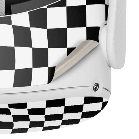Black and White Zoomed Checkerboard Oculus Quest 2 Skin