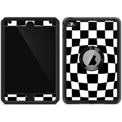 Black and White Zoomed Checkerboard Otterbox Defender iPad Skin