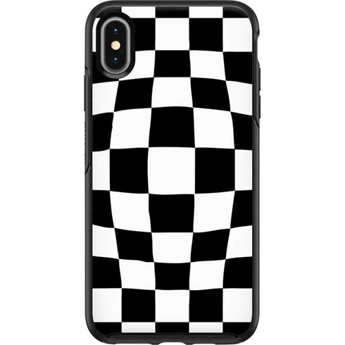 Black and White Zoomed Checkerboard Otterbox Symmetry iPhone Skin